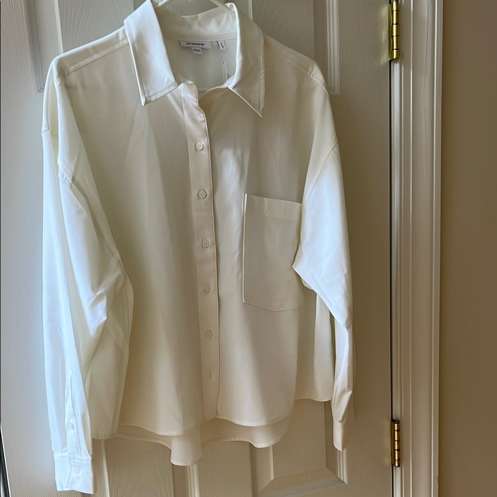 Chico's Cream Button-Up Blouse